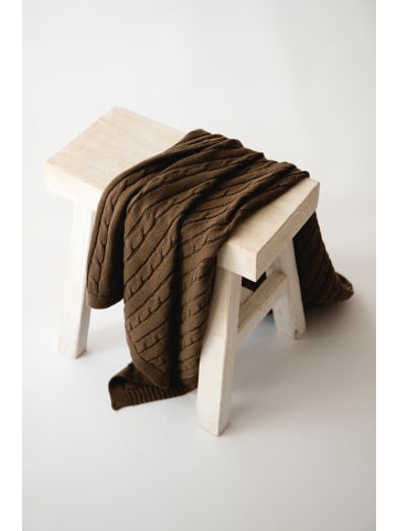 Kaiser Naturfellprodukte Babydecke Strick Cable Knitt brown
