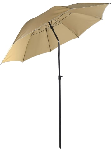VCM Sonnenschirm 180 cm Strandschirm Schirm UV-Schutz in Taupe