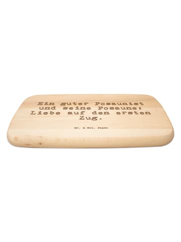 Mr. & Mrs. Panda Holz Frühstücksbrettchen Spruch Posaune Liebe m... in Transparent