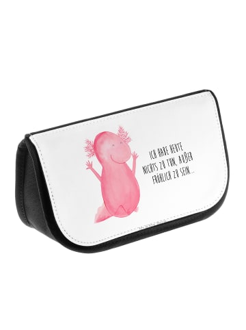 Mr. & Mrs. Panda kulturtäschchen Axolotl Hurra mit Spruch in Weiß