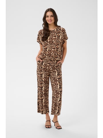 Kaffe Bluse kurzarm KAlokia Relaxed fit in Naturel Leopard Print