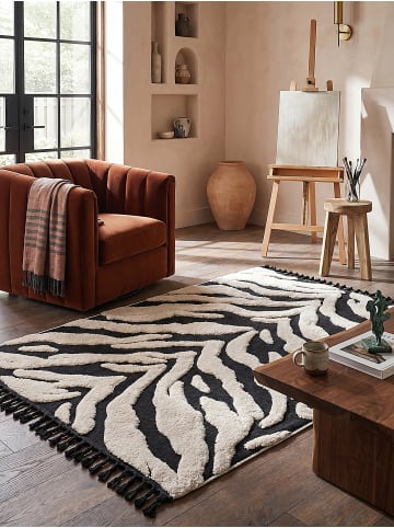 KADIMA DESIGN Hochflor-Teppich Kuschelig MARA Tiermotiv Weich Berber Wohnzimmer in Natur