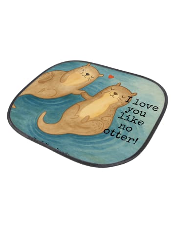 Mr. & Mrs. Panda sonnenschutz Otter Hände halten Design mit Spruch in Weiß