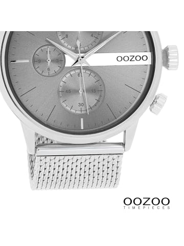 Oozoo Analog-Armbanduhr Oozoo Timepieces silber groß (ca. 45mm)