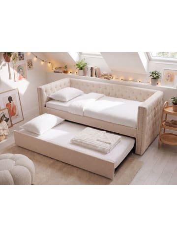 Beliani Kinderbett GASSIN in Beige - (W) 100 x (H) 88 x (L) 231 cm
