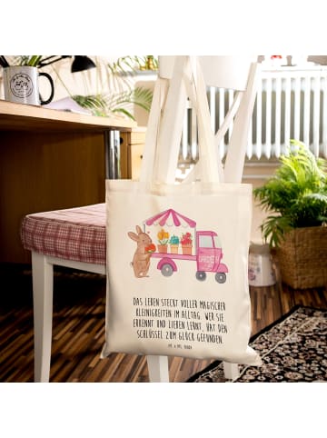 Mr. & Mrs. Panda Tragetasche Osterhase Blumenwagen mit Spruch in Creme