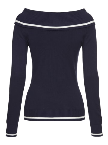 Laura Scott Carmenpullover in marine