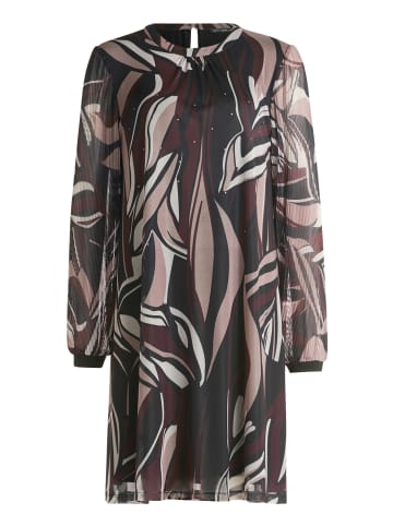 Betty Barclay Chiffonkleid langarm in Taupe/Black