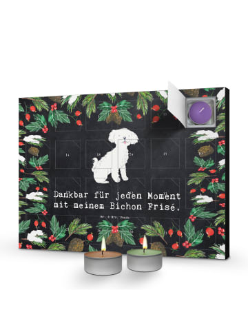 Mr. & Mrs. Panda Adventskalender Bichon Frisé Moment mit Spruch in Kreidetafel