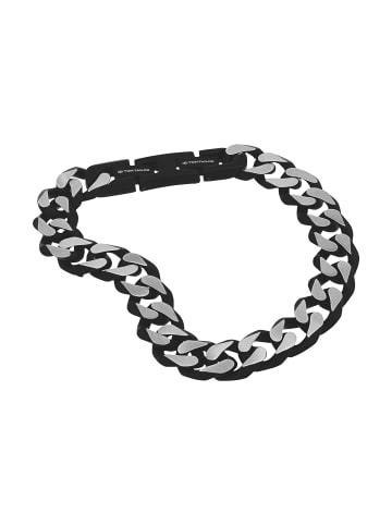 Tom Tailor Armband Edelstahl, IP schwarz in bicolor