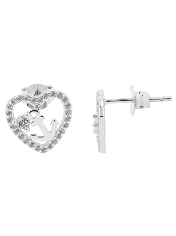 Adeliás Damen Ohrringe – Ohrstecker aus 925 Silber in silber