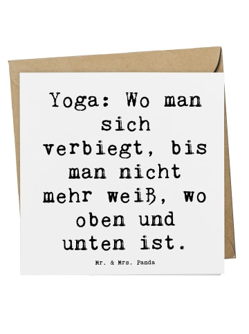 Mr. & Mrs. Panda Einladungskarte Spruch Yoga BalanZeichen mit Spruch in Weiß