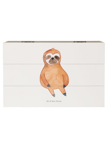 Mr. & Mrs. Panda Box Faultier Zufrieden ohne Spruch in Weiß