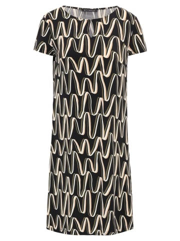 Betty Barclay Jerseykleid mit Print in Black Khaki