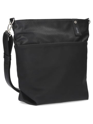 Zwei Jana J12 - Schultertasche 33 cm (papaya) in nubuk-black