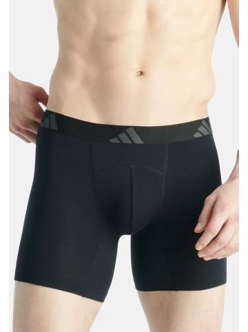 Adidas Sportswear Long Short / Pant Active Flex Cotton Ergonomic in Dunkelgrau / schwarz