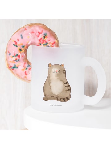 Mr. & Mrs. Panda Teetasse Katze Sitzen ohne Spruch in Transparent