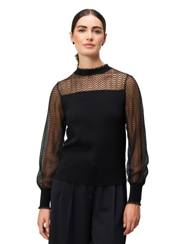 Zero  Pullover mit transparenten Ärmeln in Black Beauty