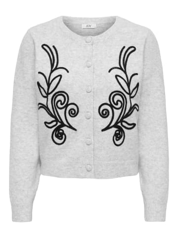 JDY Strickjacke in Light Grey Melange