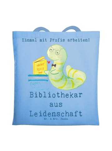Schultertasche Bibliothekar Leidenschaft mit Sp... in Sky Blue