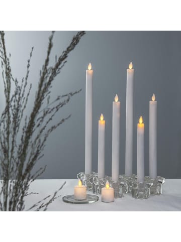 STAR Trading LED Stabkerzen ,M-Twinkle', Flacker-Effekt, Batterie und Timer, 2er Se