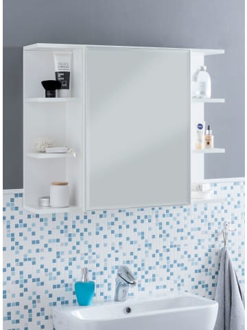 KADIMA DESIGN Moderner Hängeschrank mit Spiegel, Weiß, wasserabweisend - Stauraum für Bad