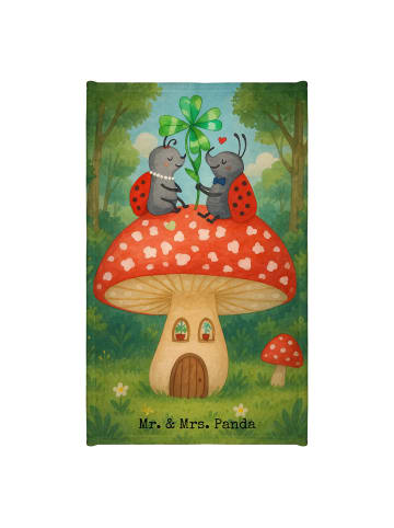 Mr. & Mrs. Panda Gästehandtuch Marienkäfer Fliegenpilz Design oh... in Weiß