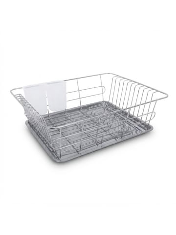 relaxdays Abtropfgestell in Silber- (B)30,5 x (H)40,5 x (T)13 cm