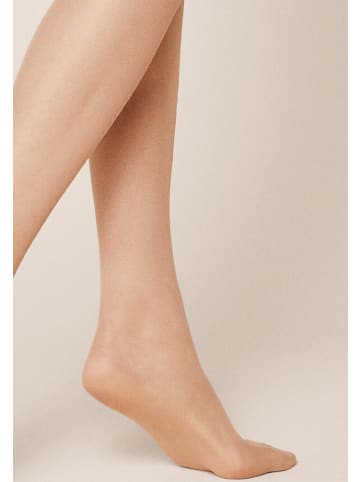 Kunert Halterlose Feinstrümpfe Mystique 20 Doppelsilikonstreifen in Cashmere