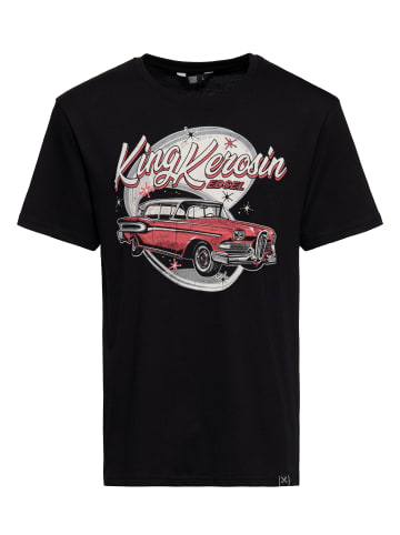King Kerosin King Kerosin Print T-Shirt Edsel in schwarz