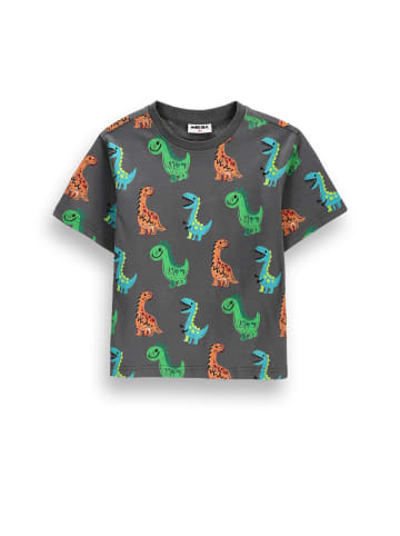 MOKIDA T-Shirt mit kurzen Ärmeln in schwarzgrau