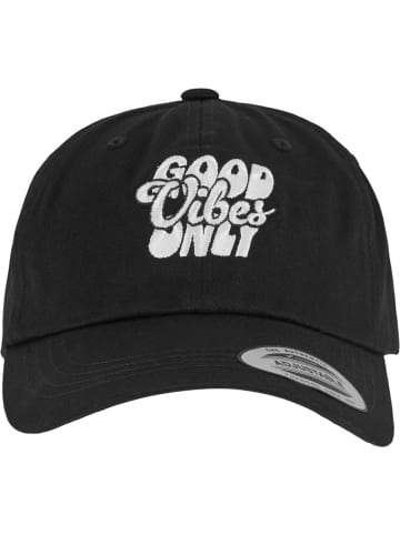 Mister Tee Cap "Good Vibes Only Low Profile Cotton Twill" in Schwarz