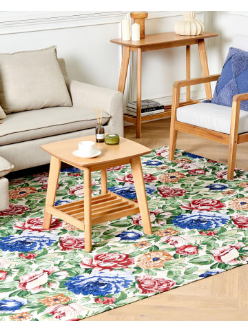 Beliani Geflochtener Teppich FARWAN in Bunt/Grün/Rot - (W) 200 x (L) 300 cm