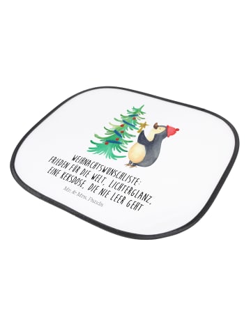 Mr. & Mrs. Panda Sonnenschutz Auto Pinguin Weihnachtsbaum mit Sp... in Weiß