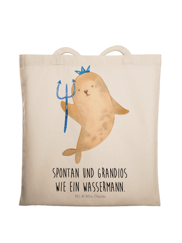 Mr. & Mrs. Panda Schultasche Sternzeichen Wassermann mit Spruch in Creme
