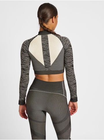 Hummel Halbreißverschluss Jacke Hmlmt Mila Multisport Damen in BLACK/CHATEAU GREY