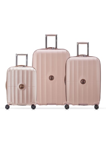 Delsey St Tropez 4 Rollen Kofferset 3-teilig mit Dehnfalte in pink