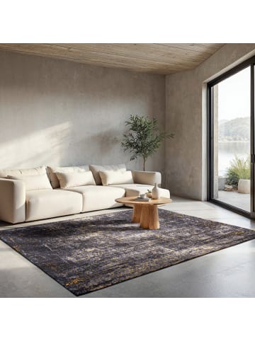 Louis de Poortere Teppich Broadway Glitter in Schwarz