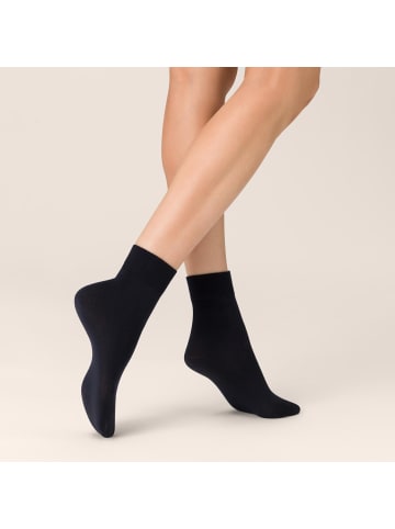 Kunert Socken Sensual Merino druckfreier Bund in Marine