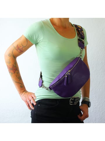 Florence Leder Gürteltasche Florence Tasche violett, mehrfarbig, lila ca. 25cm