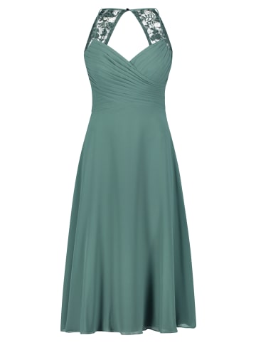 Vera Mont Cocktailkleid mit Spitzeneinsatz in Dark Sage