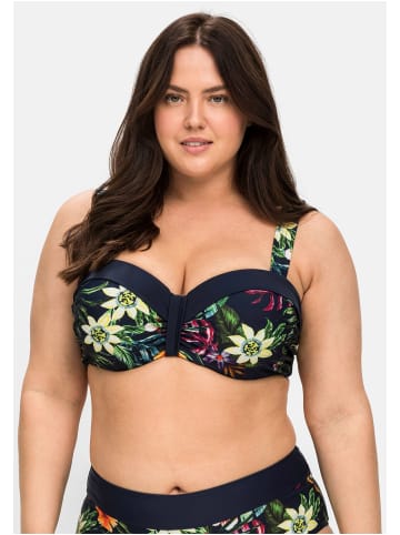 sheego by Joe Browns Bikini-Oberteil in marine gemustert