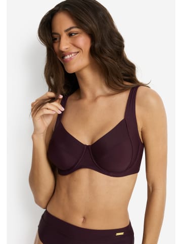 LASCANA Bügel-Bikini-Top in aubergine