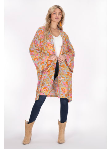 VIRITA Women Kimono in Stone Grey Multicolor