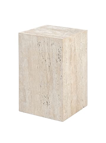 home24 Travertin-Beistelltisch BALIZA in Beige