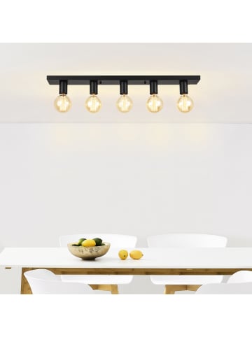 lux.pro Deckenleuchte Korinth in Schwarz (L)80cm (B)8cm (H)9cm