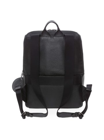 Mandarina Duck Mellow Leather - Rucksack 13" 36 cm Leder (scarab) in schwarz