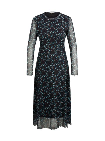 TOM TAILOR Denim Kleid MESH PRINTED in Mehrfarbig