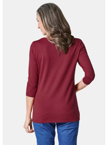 GOLDNER Kombifreundliches Shirt mit ¾ Arm in dunkelrot