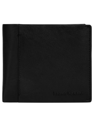 Bruno Banani Geldbörse (Herren) Querformat echt Leder in schwarz